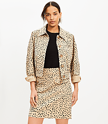 Cheetah Print Twill Mini Pocket Skirt carousel Product Image 1