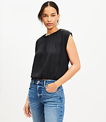 Petite Tie Back Bubble Hem Top carousel Product Image 1