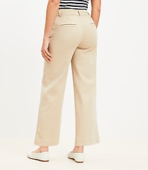 Petite Curvy Palmer Wide Leg Crop Pants in Twill carousel Product Image 2
