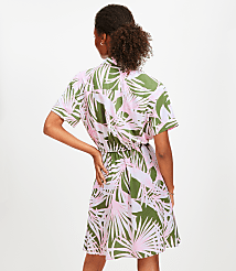 Petite Island Frond Mini Pocket Shirtdress carousel Product Image 2