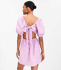 Petite LOFT Beach Linen Blend Cutout Back Mini Pocket Dress carousel Product Image 3