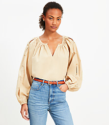 Button Sleeve Blouse carousel Product Image 1