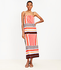 LOFT Beach Striped Crisscross Back Maxi Dress carousel Product Image 2
