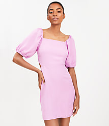 LOFT Beach Linen Blend Cutout Back Mini Pocket Dress carousel Product Image 1