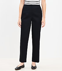 Curvy Darted Straight Pants in Twill carousel Product Image 1