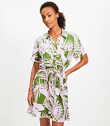 Petite Island Frond Mini Pocket Shirtdress carousel Product Image 3