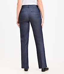 Petite Curvy Parker Straight Pants in Refined Denim carousel Product Image 2