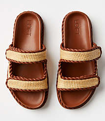 Straw Double Buckle Molded Sandals carousel Product Image 3