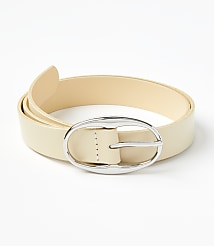 Oval Buckle Leather Belt carousel Product Image 1