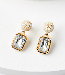 Fabric Wrapped Drop Earrings carousel Product Image 1
