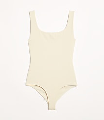 LOFT Versa Ribbed Square Neck Bodysuit carousel Product Image 6