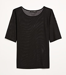 LOFT Versa Mesh Elbow Sleeve Tee carousel Product Image 2