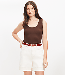 Perfect Ribbed Scoop Neck Tank Top carousel Product Image 1