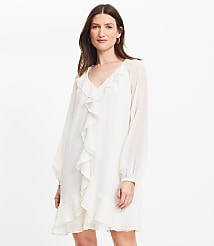 Petite Chiffon Ruffle Mini Flounce Dress carousel Product Image 1