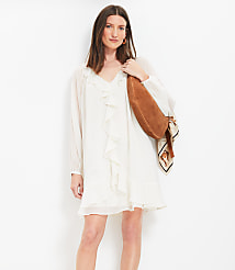 Petite Chiffon Ruffle Mini Flounce Dress carousel Product Image 2