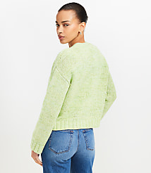Petite Marled Easy V-Neck Cardigan carousel Product Image 3