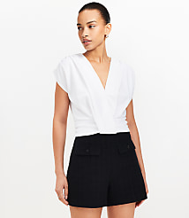 Shirred V-Neck Top carousel Product Image 1