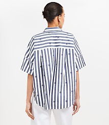 Clip Stripe Henley Dolman Everyday Tunic Shirt carousel Product Image 3