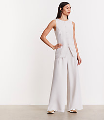 LOFT Versa Crepe Drape High Neck Vest carousel Product Image 1