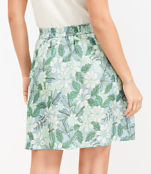 Gardenia Linen Blend Button Mini Skirt carousel Product Image 3