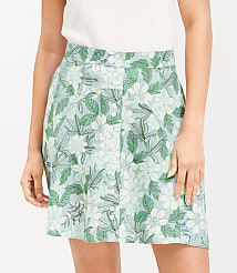 Gardenia Linen Blend Button Mini Skirt carousel Product Image 2
