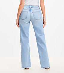 Curvy Mid Rise Relaxed Straight Jeans in Mid Wash carousel Product Image 2