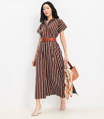 Petite Striped Poplin Maxi Pocket Shirtdress carousel Product Image 2
