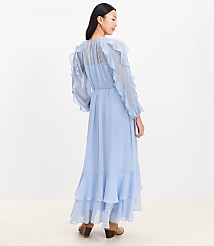 Chiffon Ruffle Maxi Dress carousel Product Image 4
