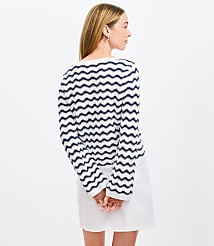 Zig Zag Wide Sleeve Boatneck Sweater carousel Product Image 3