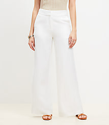 Clean Wide Leg Pants in Linen Blend carousel Product Image 2