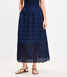 Eyelet Midi Pocket Skirt carousel Product Image 2