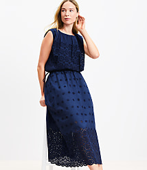 Eyelet Midi Pocket Skirt carousel Product Image 1