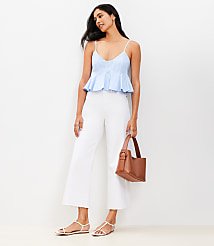 Striped Poplin Pleated Flare Cami carousel Product Image 2
