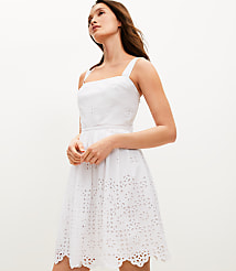 Petite Eyelet Corset Mini Dress carousel Product Image 1