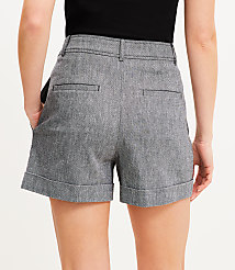 Cuffed Shorts in Cotton Linen carousel Product Image 3