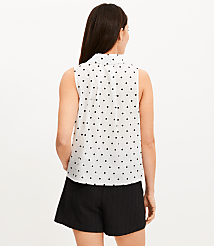 Dotted Pleated Sleeveless Shirt carousel Product Image 3