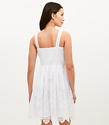 Petite Eyelet Corset Mini Dress carousel Product Image 3