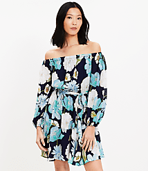 Floral Off The Shoulder Mini Flounce Dress carousel Product Image 1
