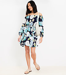 Floral Off The Shoulder Mini Flounce Dress carousel Product Image 2
