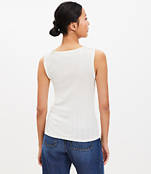 Pointelle Perfect Ribbed Scoop Neck Tank Top carousel Product Image 3