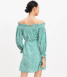 Floral Smocked Off The Shoulder Mini Dress carousel Product Image 3