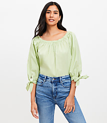 Tie Cuff Off The Shoulder Top carousel Product Image 1