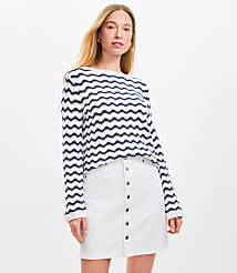 Zig Zag Wide Sleeve Boatneck Sweater carousel Product Image 2