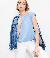 Petite Muscle Bubble Hem Sweatshirt carousel Product Image 1