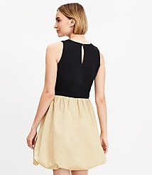 Mixed Media Bubble Hem Mini Dress carousel Product Image 3