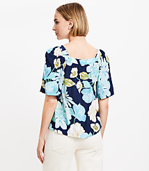 Floral Square Neck Top carousel Product Image 3