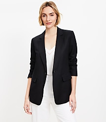 Linen Blend Fluid Modern Blazer carousel Product Image 2