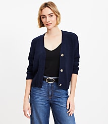 Easy V-Neck Cardigan carousel Product Image 1