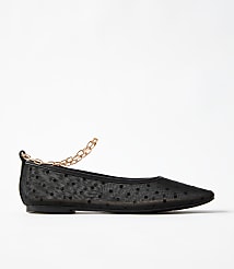 Dotted Ankle Strap Ballet Flats carousel Product Image 1