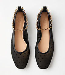 Dotted Ankle Strap Ballet Flats carousel Product Image 2